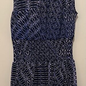 Calvin Klein - Blue and Black Patterned Dress - size 10